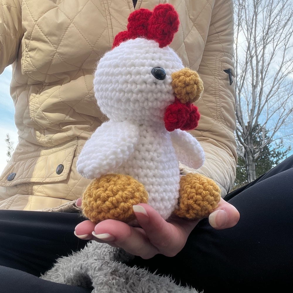 Hand Crocheted Mr. Cluck the Chicken Stuffed Animal Plushie! - Picture 9 of 12